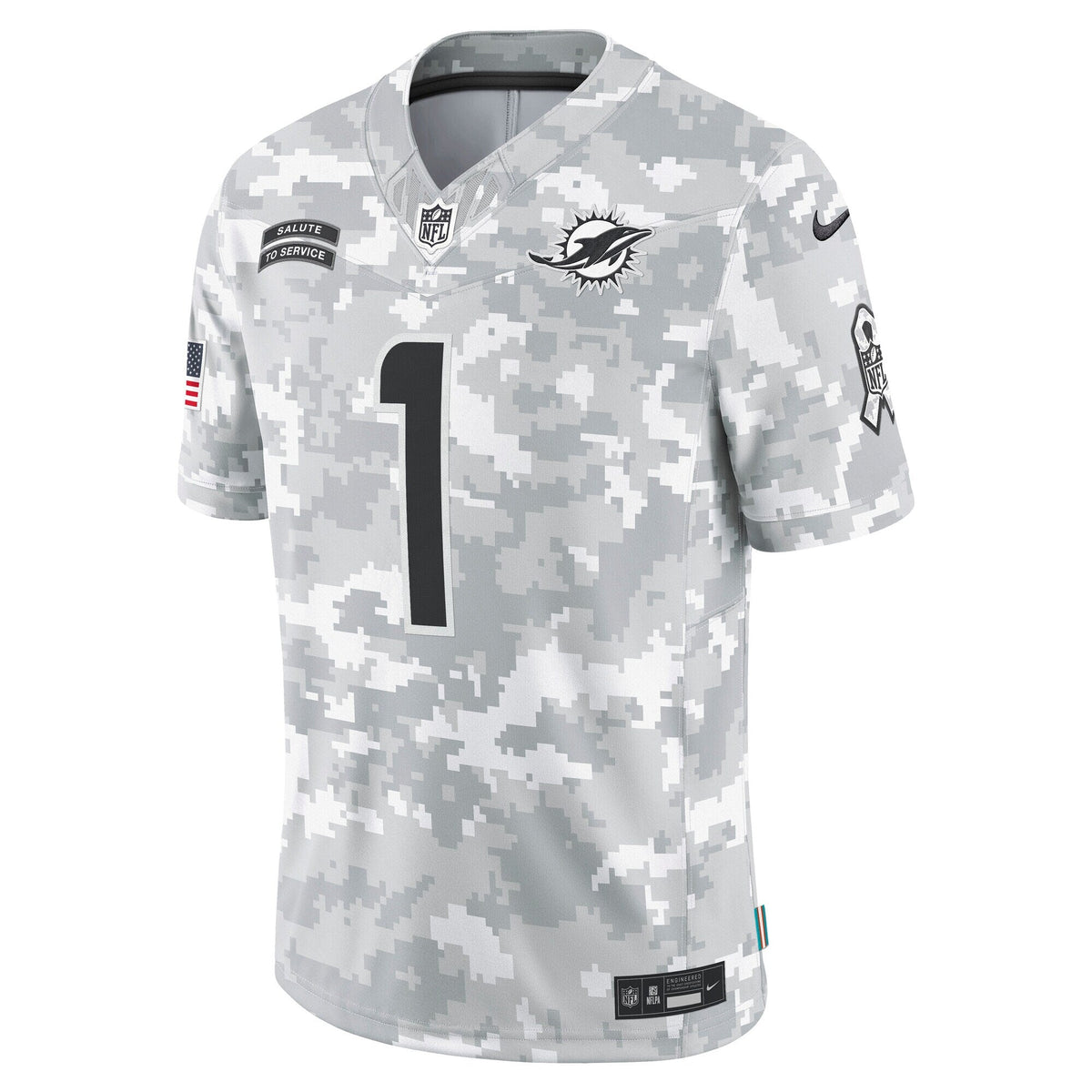 Tua Tagovailoa Miami Dolphins Nike 2024 Salute to Service Limited Jersey - Arctic Camo