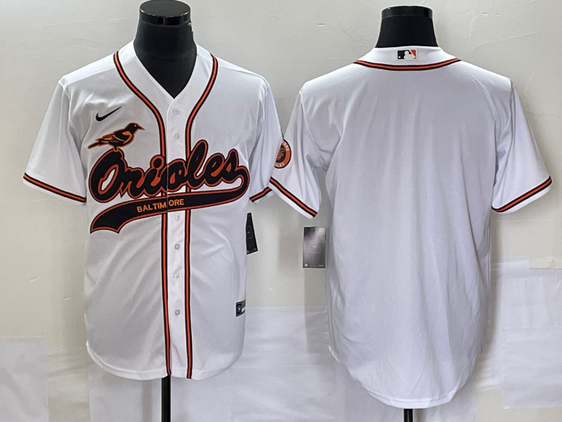 Men's Baltimore Orioles White Replica Blank Jersey1 Joint Edition