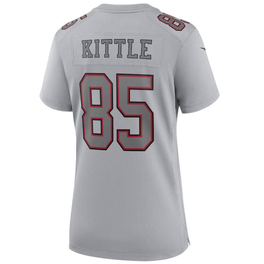 #85 George Kittler Player  SF.49ers Gray Game Football Jerseys