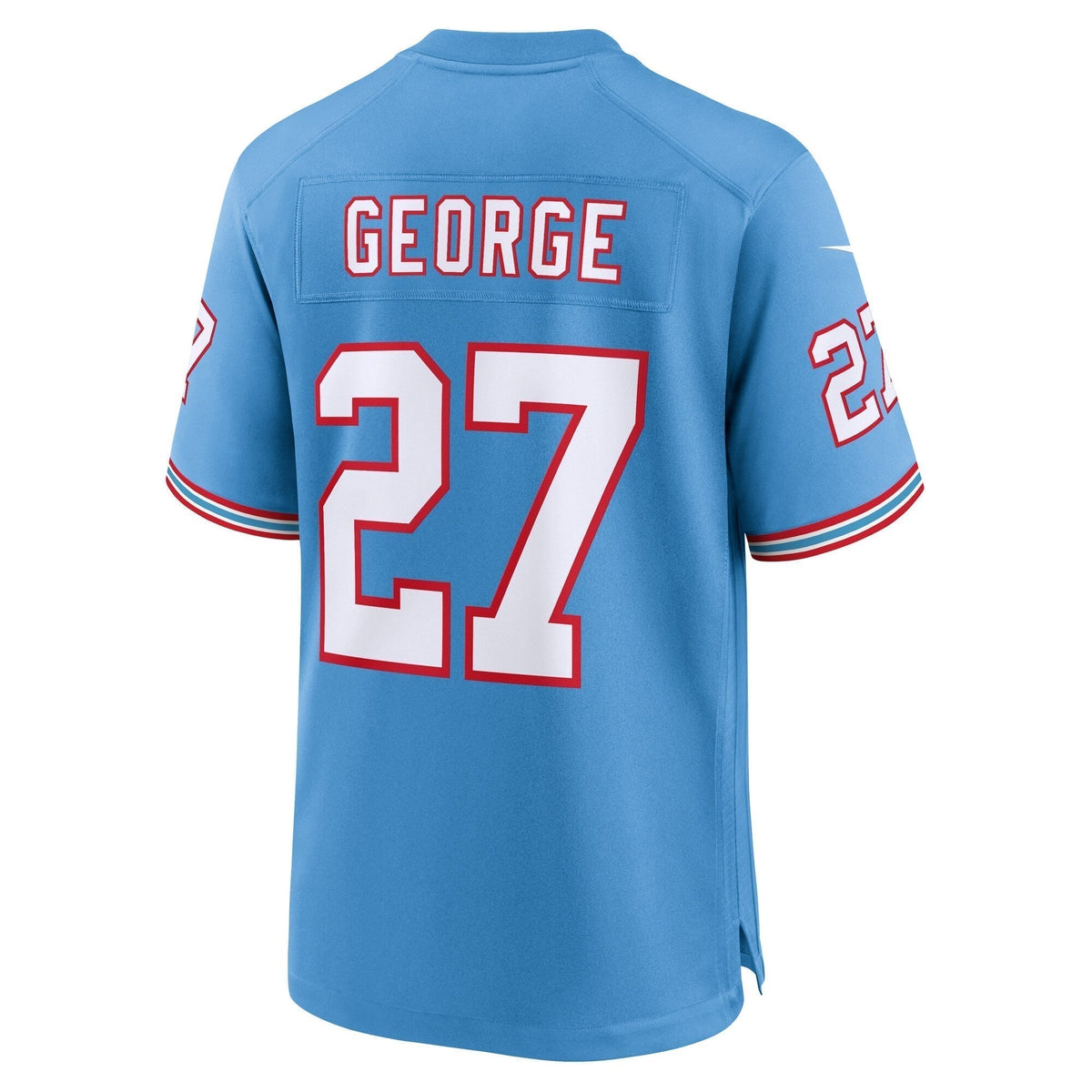 Eddie George Tennessee Titans Nike Oilers Throwback Retired   Game Jersey - Light Blue