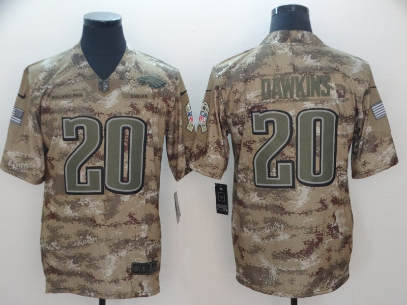 Men's Philadelphia Eagles Brian Dawkins #20 Camouflage Game Jersey1