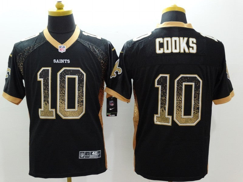 Men's New Orleans Saints Brandin Cooks #10 Black Game Jersey1