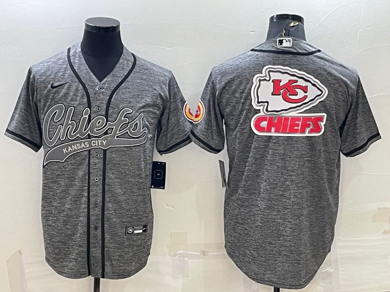 Men's Kansas City Chiefs Grey Game Jersey1
