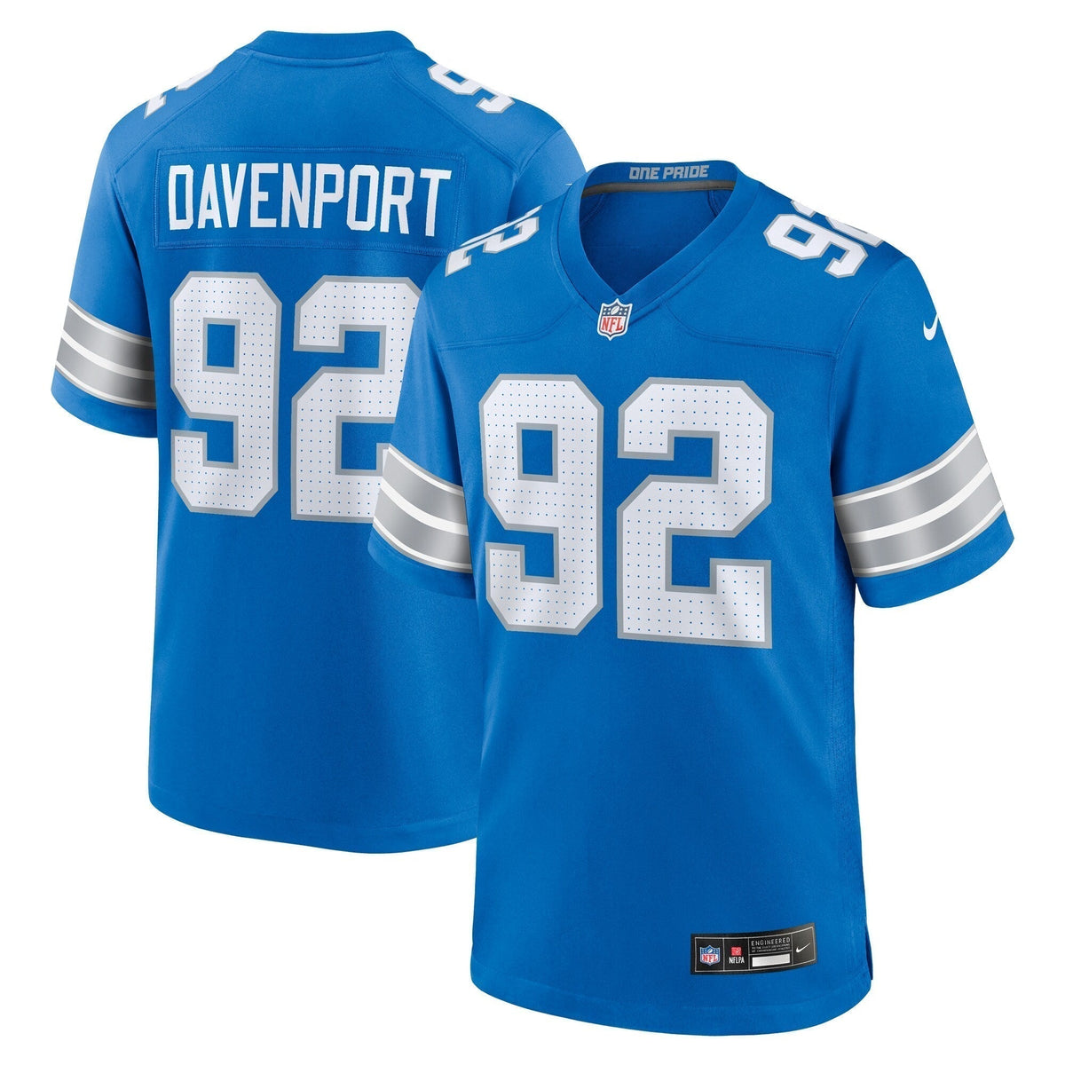 Marcus Davenport Detroit Lions Nike Team Game Jersey -  Blue