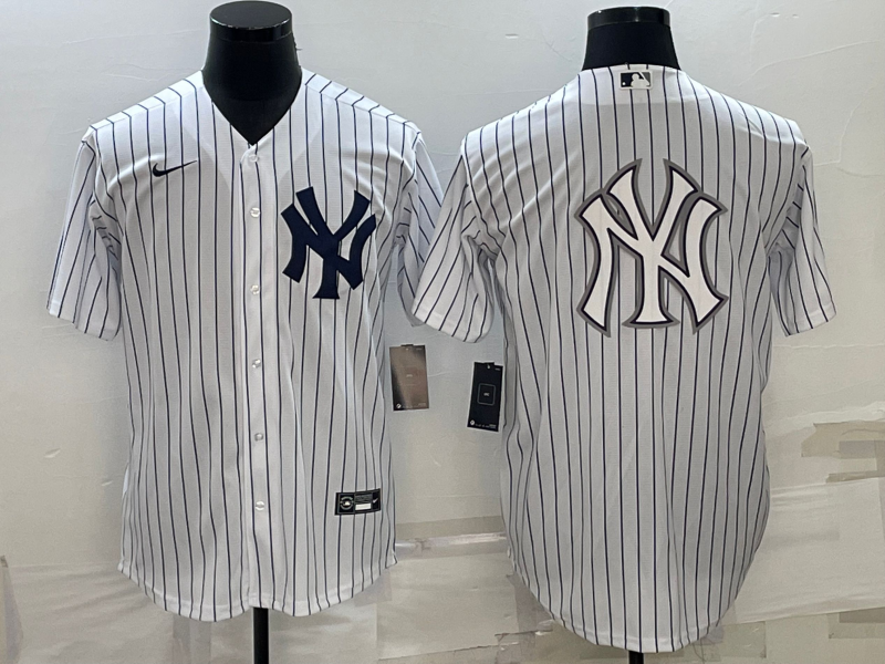 Men's New York Yankees White Home Replica Player Jersey1