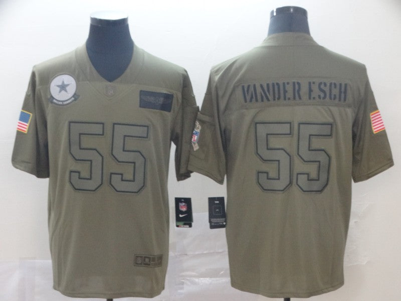 Men's Dallas Cowboys Leighton Vander Esch #55 Brown Game Jersey1