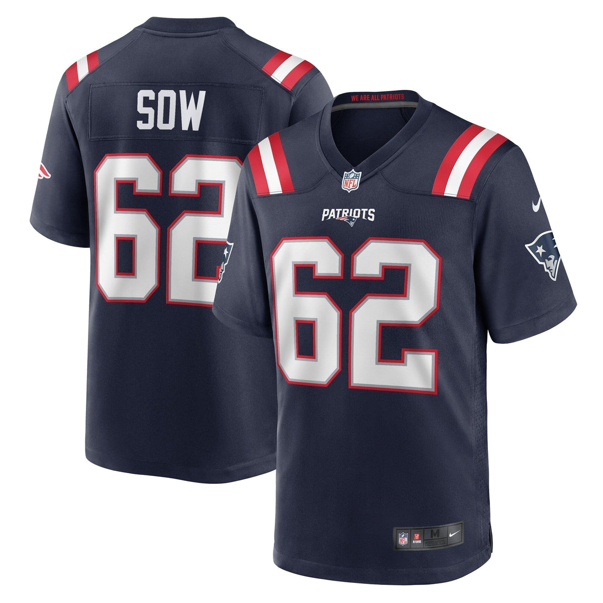 Sidy Sow New England Patriots Nike Team Game Jersey -  Navy