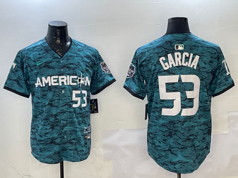 Men's American League Adolis Garcia #53 Teal 2023 MLB All-Star Game Limited Player Jersey1