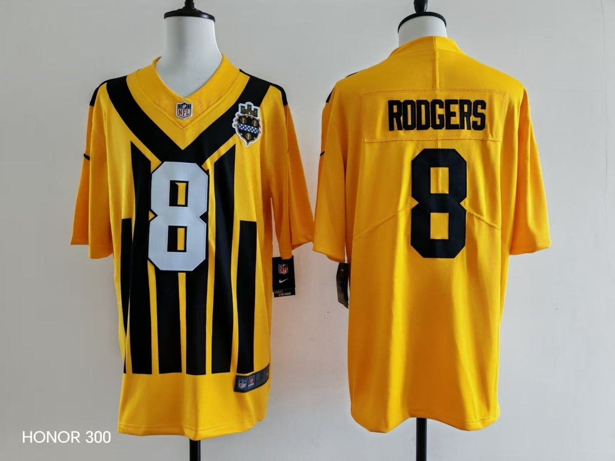 Men's Pittsburgh Steelers Aaron Rodgers Nike Jersey -  Retro Yellow-1