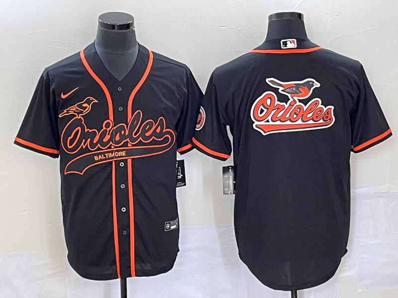 Men's Baltimore Orioles Black Replica Team Jersey1 Joint Edition