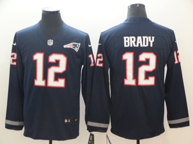 Men's New England Patriots Tom Brady #12 Navy Game Player Jersey1