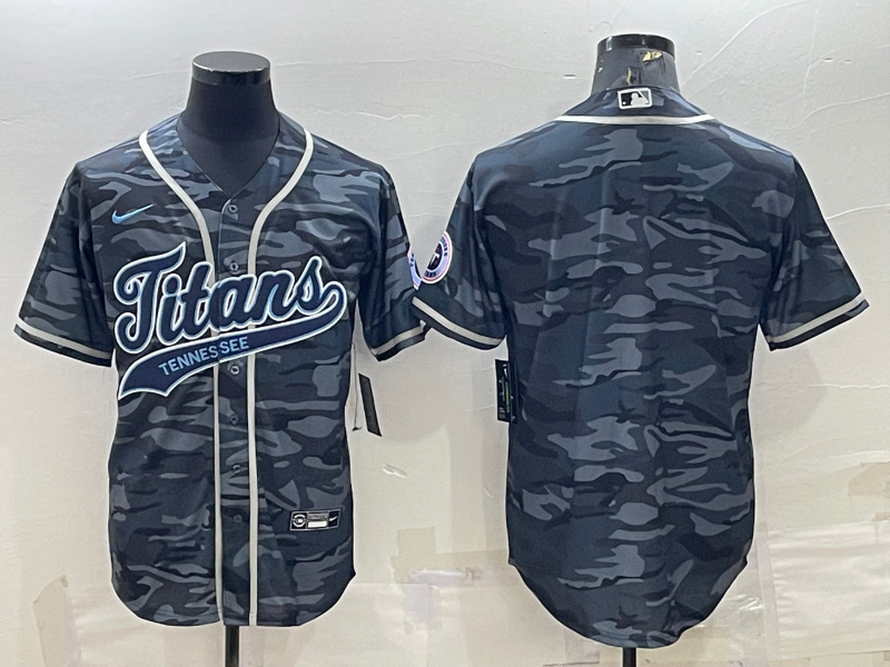 Men's Tennessee Titans Gray Camouflage Blank Jersey1