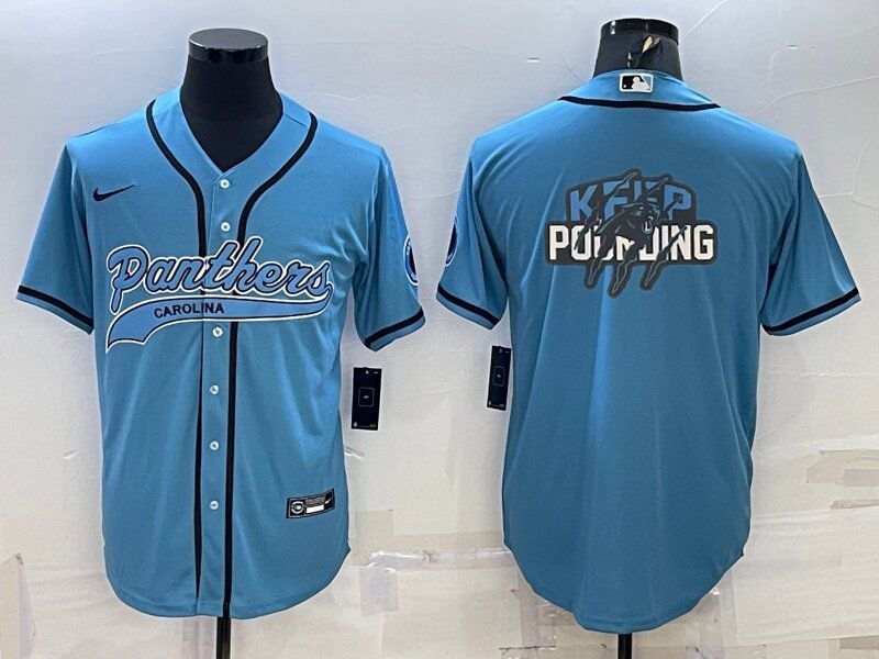 Men's Carolina Panthers Blue Game Jersey1
