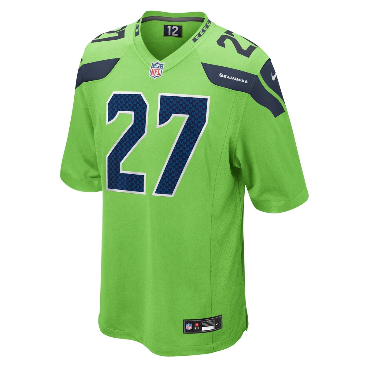 Tariq Woolen Seattle Seahawks Nike  Game Jersey - Neon Green