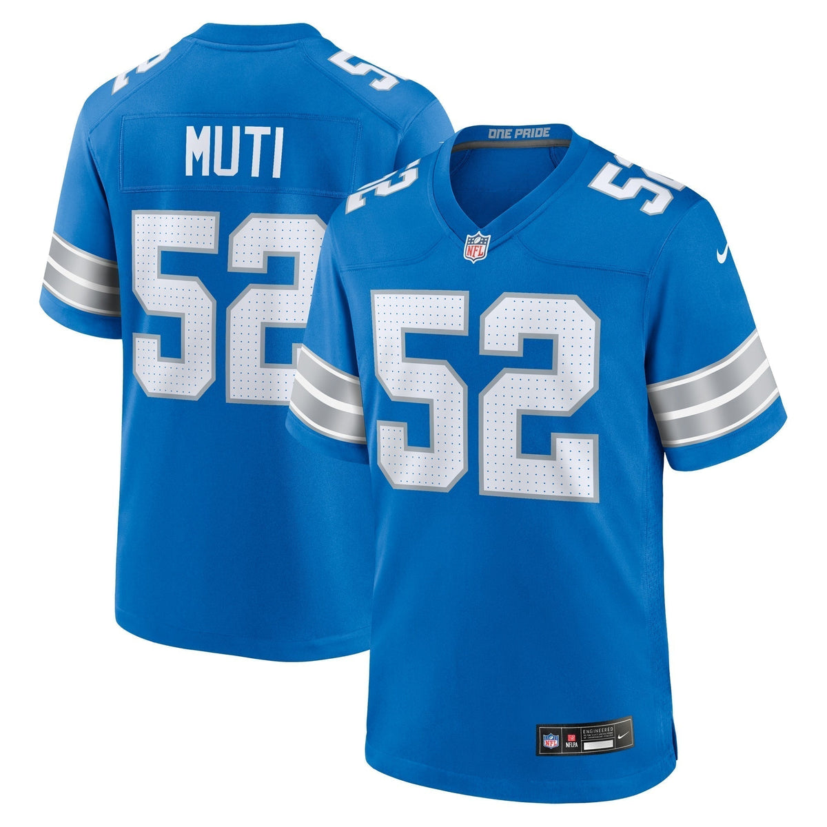 Netane Muti Detroit Lions Nike Game Jersey -  Blue