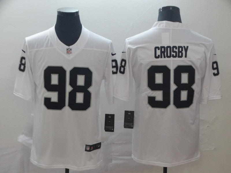 Men's Las Vegas Raiders Maxx Crosby #98 White Game Jersey1