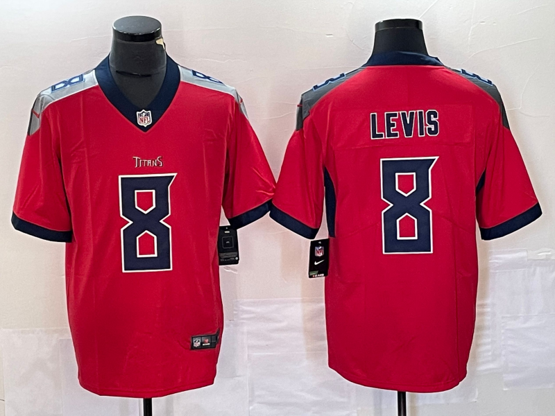 Men's Tennessee Titans Will Levis #8 Red Inverted Legend Jersey1