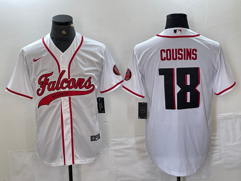 Men's Atlanta Falcons Kirk Cousins #18 White Player Jersey1 Joint Edition