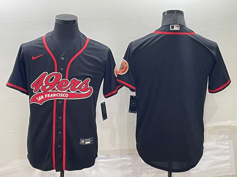 Men's San Francisco 49ers Black Blank Jersey1