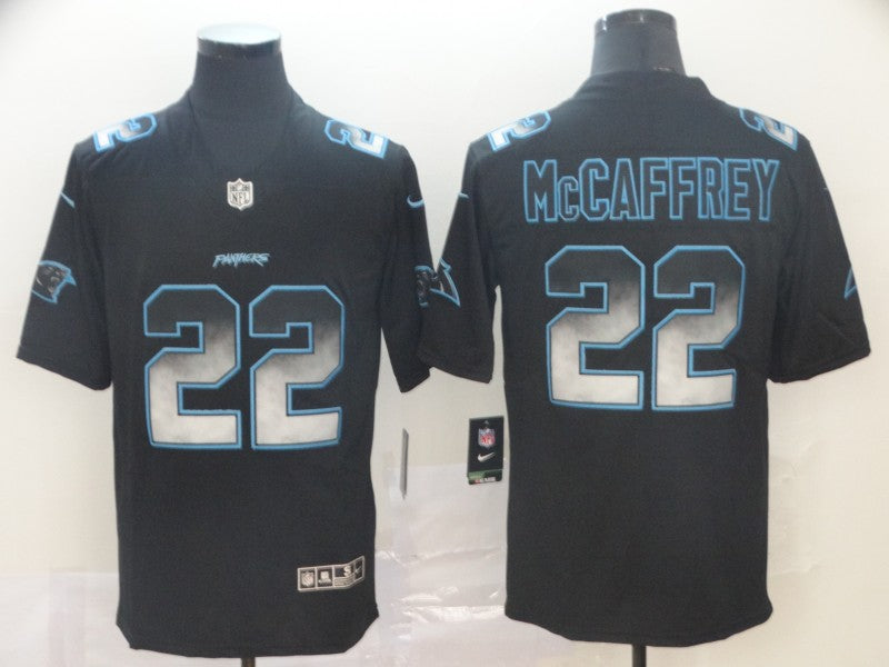 Men's Carolina Panthers #22 Christian McCaffrey Black Alternate Game Jersey1