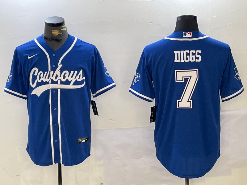 Men's Dallas Cowboys Trevon Diggs #7 Royal Game Jersey1