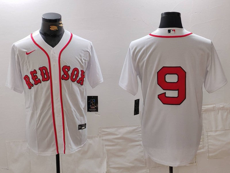 Men's Boston Red Sox Ted Williams #9 White Replica Player Jersey1