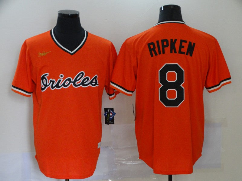 Men's Baltimore Orioles Cal Ripken Jr. #8 Orange Replica Team Jersey1