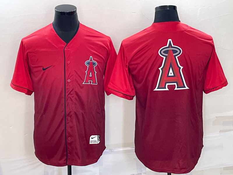 Men's Los Angeles Angels Red Replica Game Jersey1