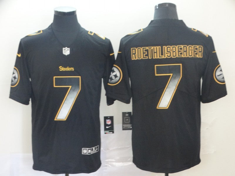 Men's Pittsburgh Steelers Ben Roethlisberger #7 Black Authentic Game Jersey1