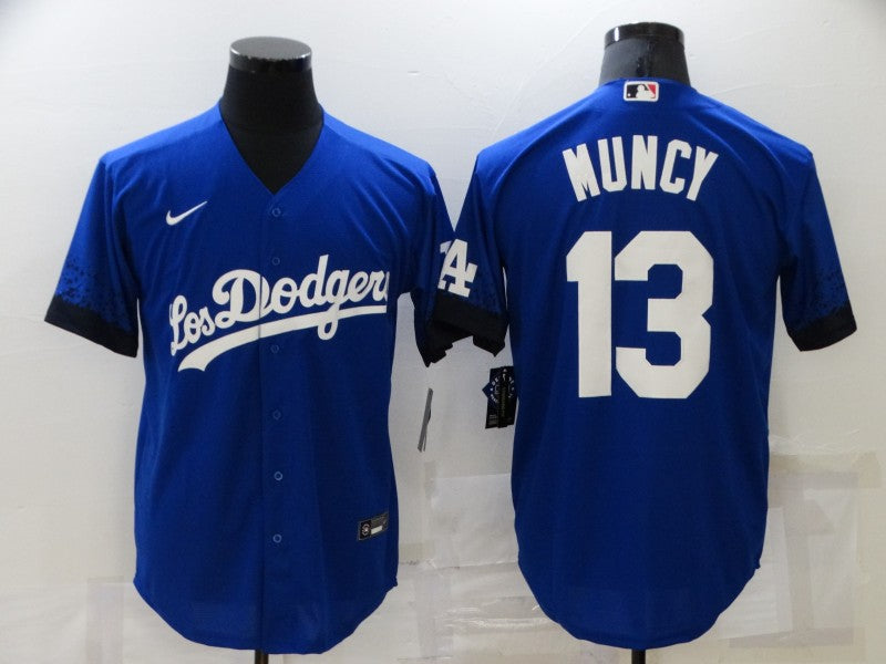 Men's Los Angeles Dodgers Max Muncy #13 Blue Stitched Jersey1