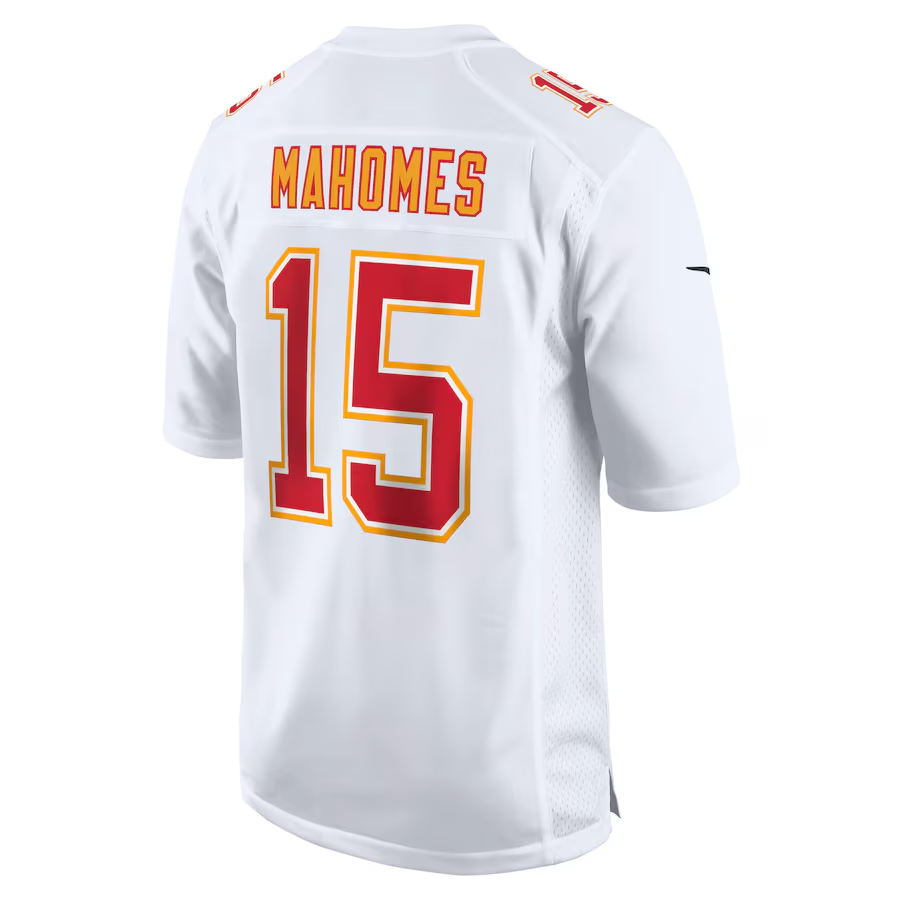 Men's Kansas City Chiefs Patrick Mahomes Nike Carbon White Super Bowl LIX Fashion Game Jersey