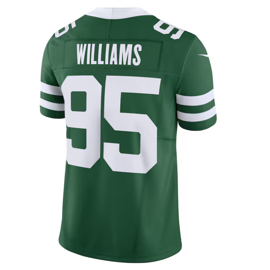 #95 Quinnen Williams Player NY.Jets Legacy Green Vapor F.U.S.E. Limited Football Jerseys