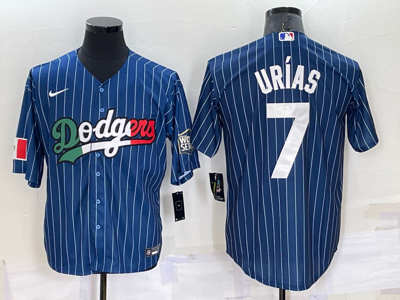 Men's Los Angeles Dodgers Julio Urias #7 Blue Player Baseball Jersey1