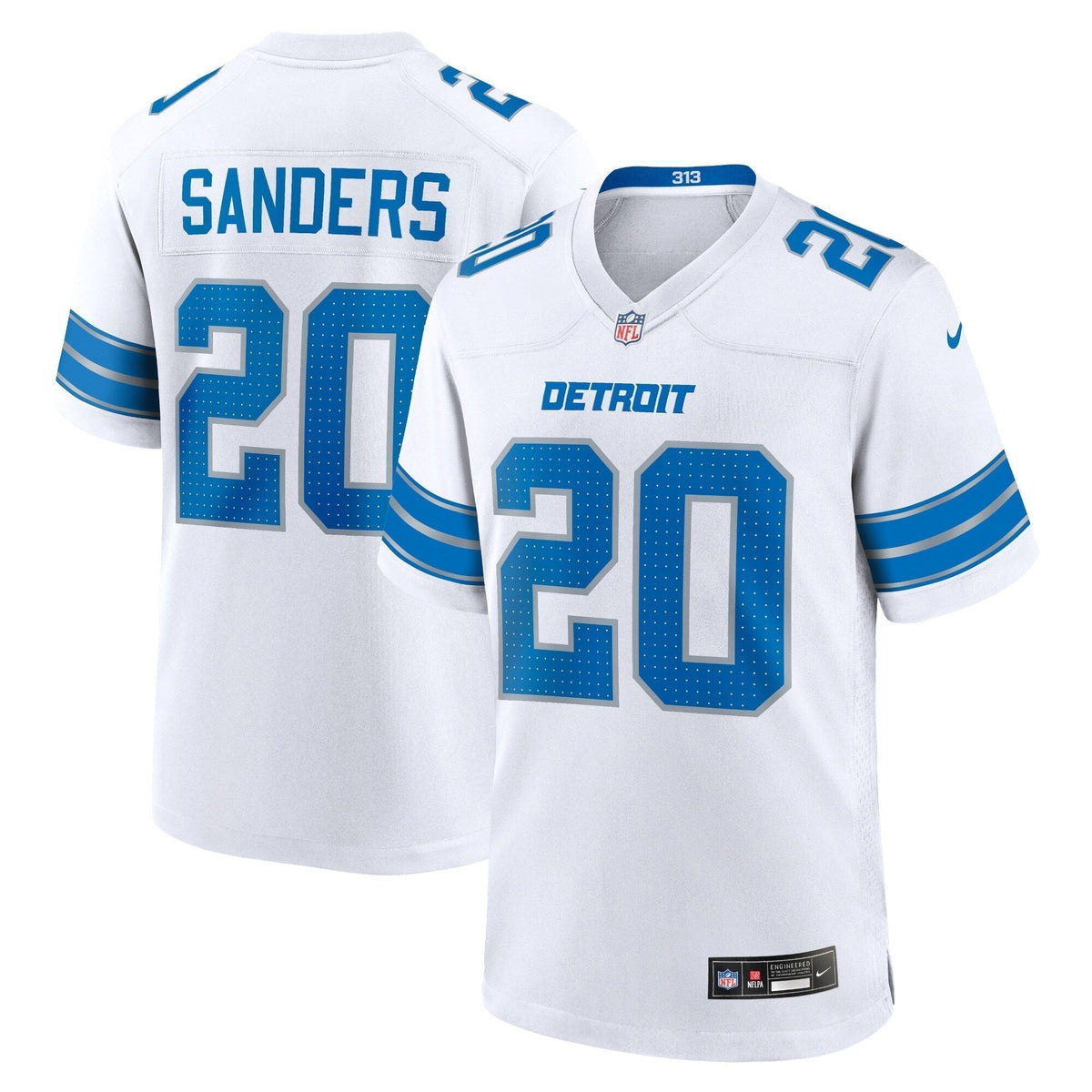 Barry Sanders Detroit Lions Nike Retired   Game Jersey - White