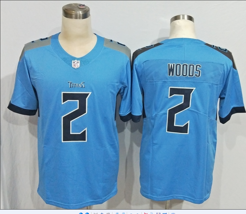 Men's Tennessee Titans Robert Woods #2 Light Blue Game Jersey1