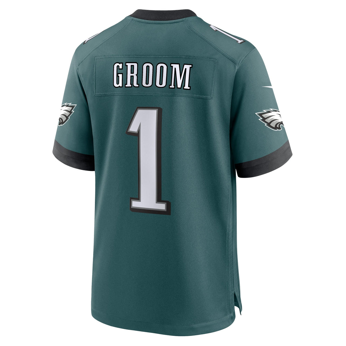 Number 1 Groom Philadelphia Eagles Nike Game Jersey - Midnight Green