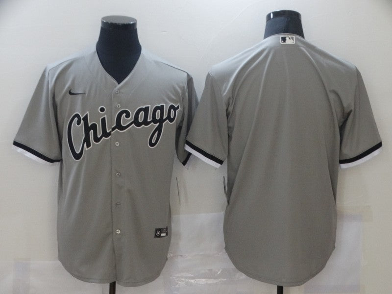 Men's Chicago White Sox Gray Replica Blank Jersey1