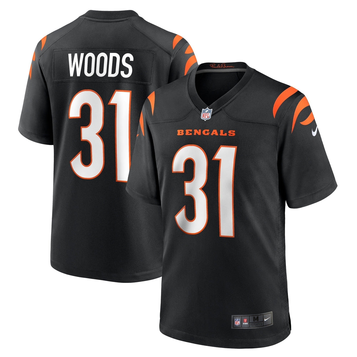 Ickey Woods Cincinnati Bengals Nike Retired   Game Jersey - Black