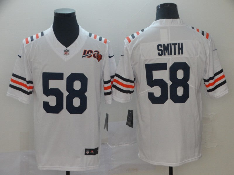 Men's Chicago Bears Roquan Smith #58 White Game Jersey1