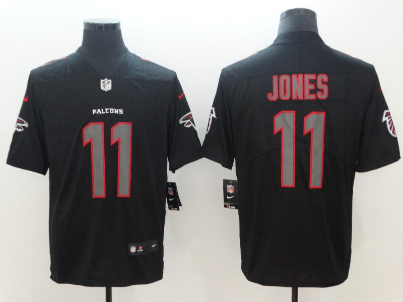 Men's Atlanta Falcons #11 Julio Jones Black Team Game Jersey1