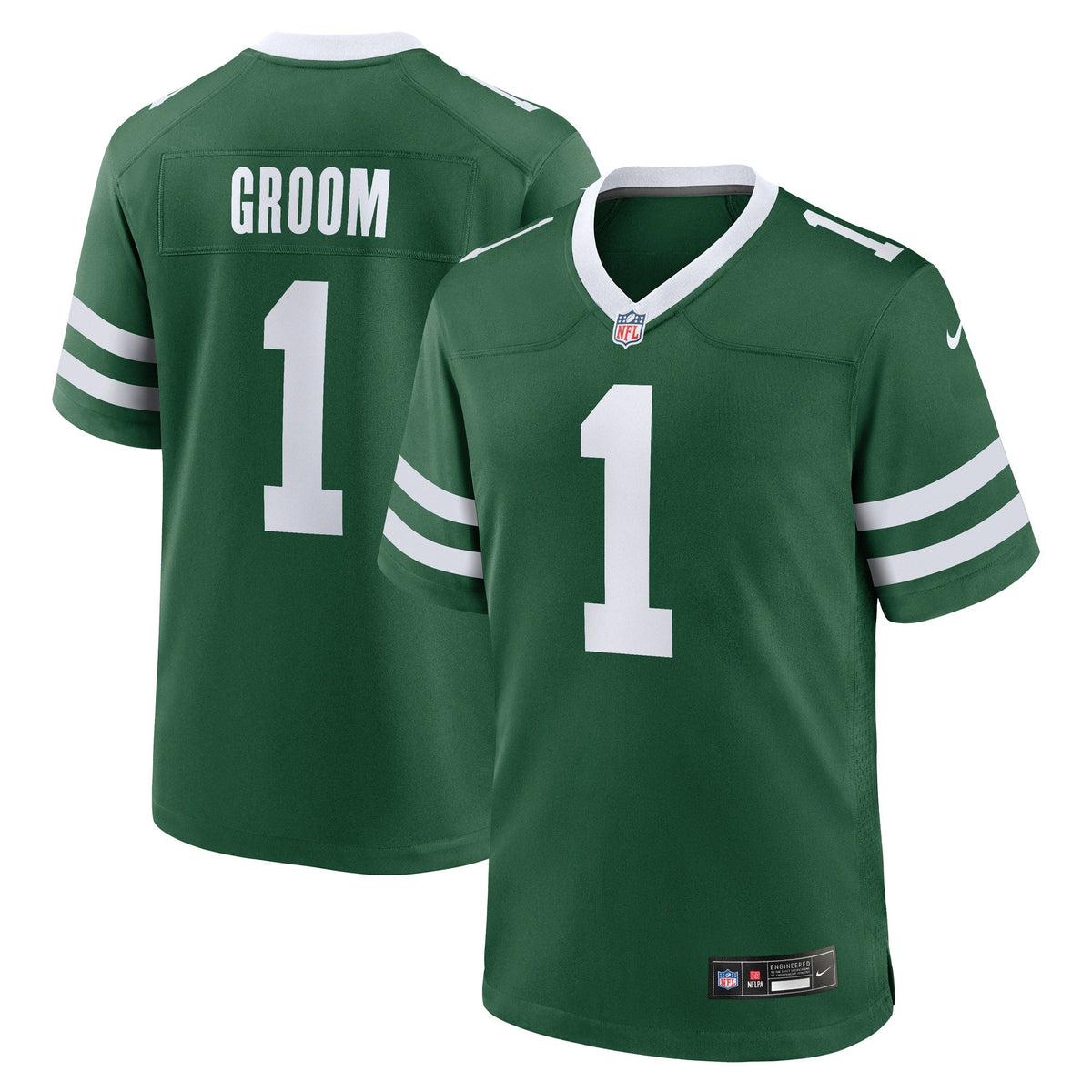 Number 1 Groom New York Jets Nike Game Jersey - Legacy Green