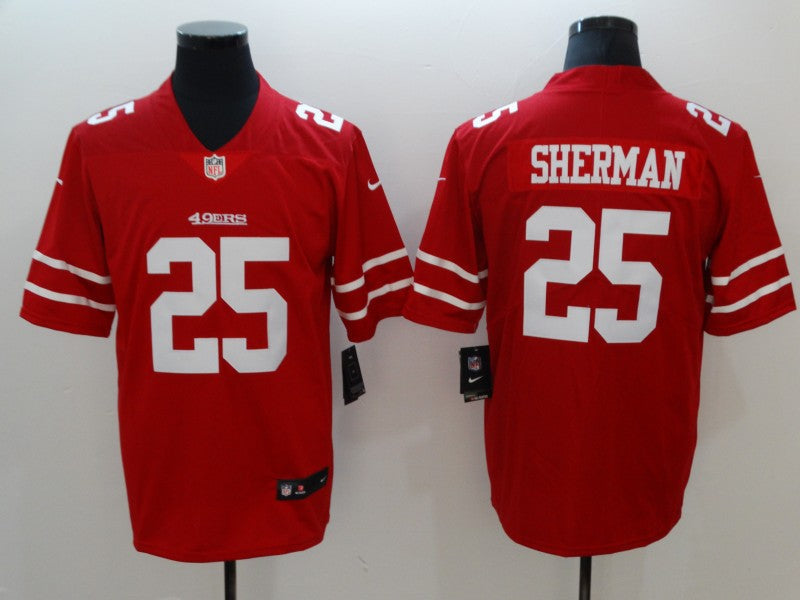 Men's San Francisco 49ers Richard Sherman #25 Red Game Jersey1
