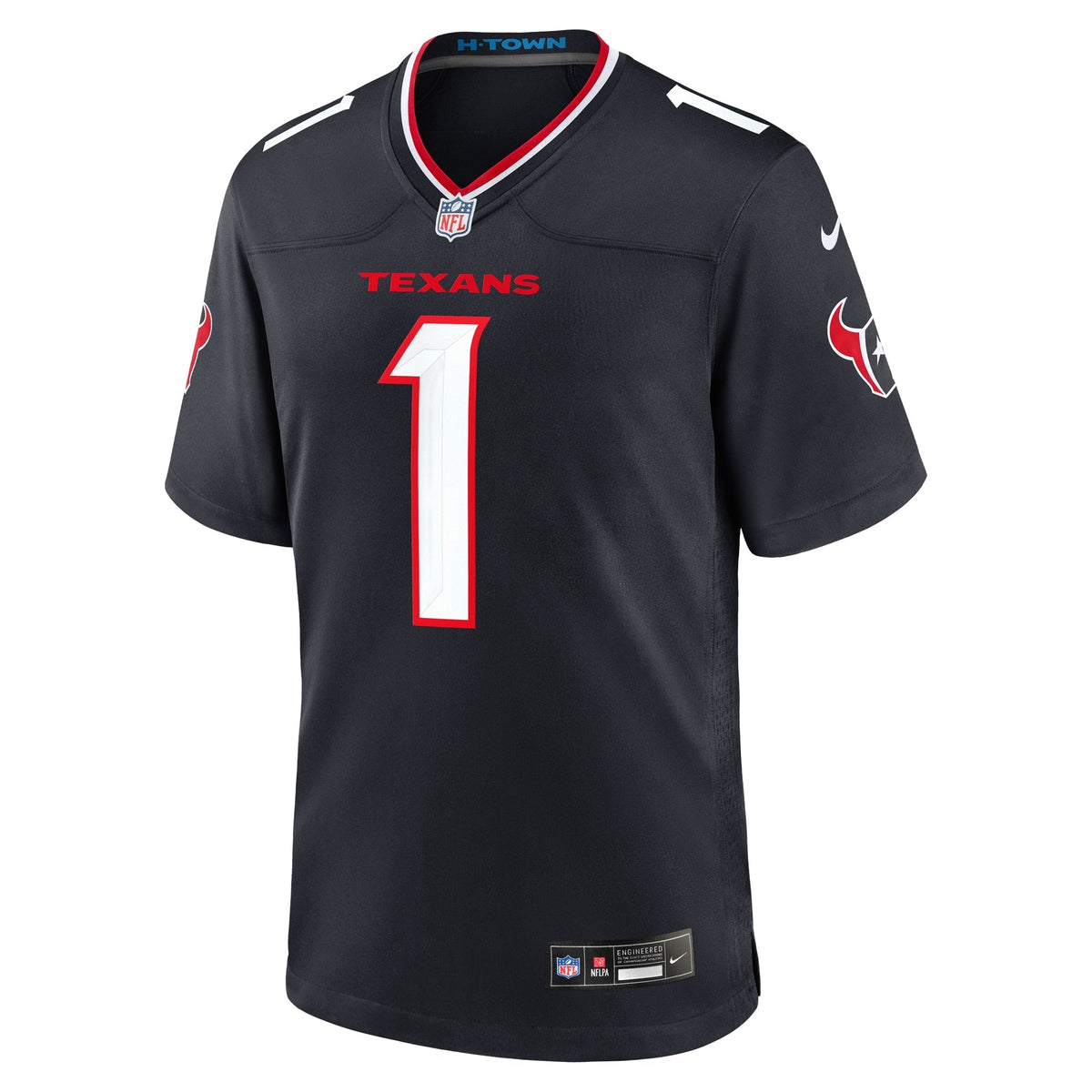 Houston Texans Nike #1 Dad Game Jersey - Navy