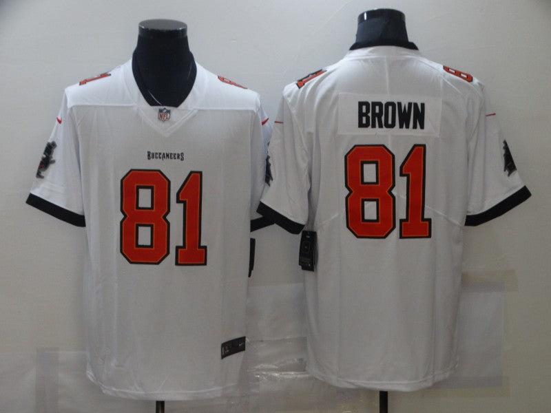 Men's Tampa Bay Buccaneers Antonio Brown #81 White Game Jersey1