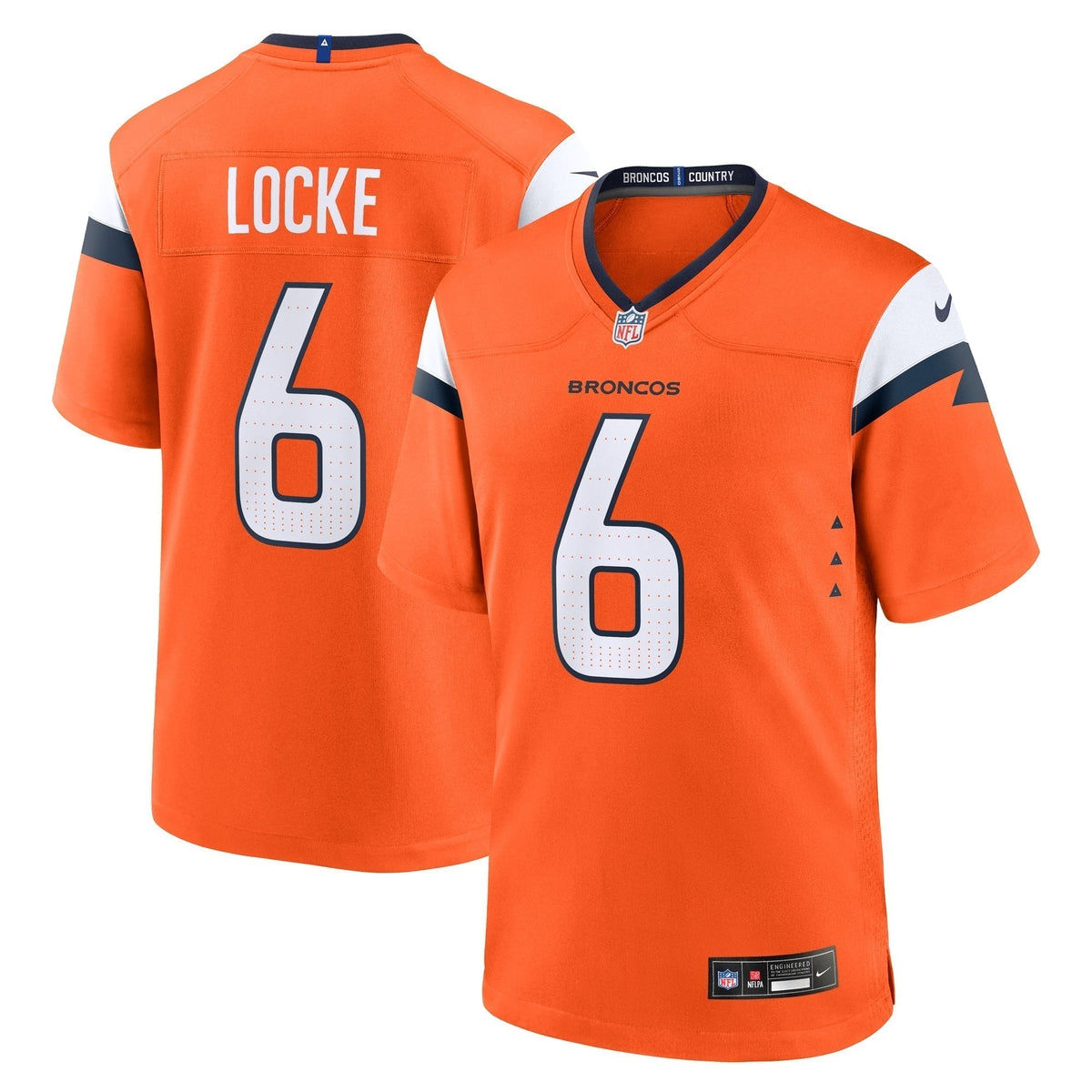 P.J. Locke Denver Broncos Nike Team Game Jersey -  Orange