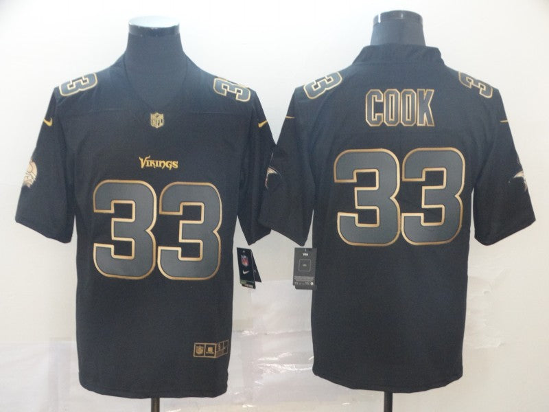 Men's Minnesota Vikings Dalvin Cook #33 Black Game Player Jersey1