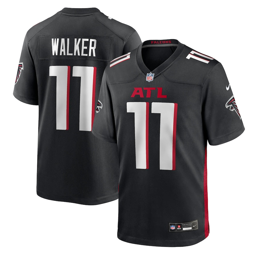 Men's Atlanta Falcons Jalon Walker Nike Black 2025 NFL Draft First Round Pick Game Jersey