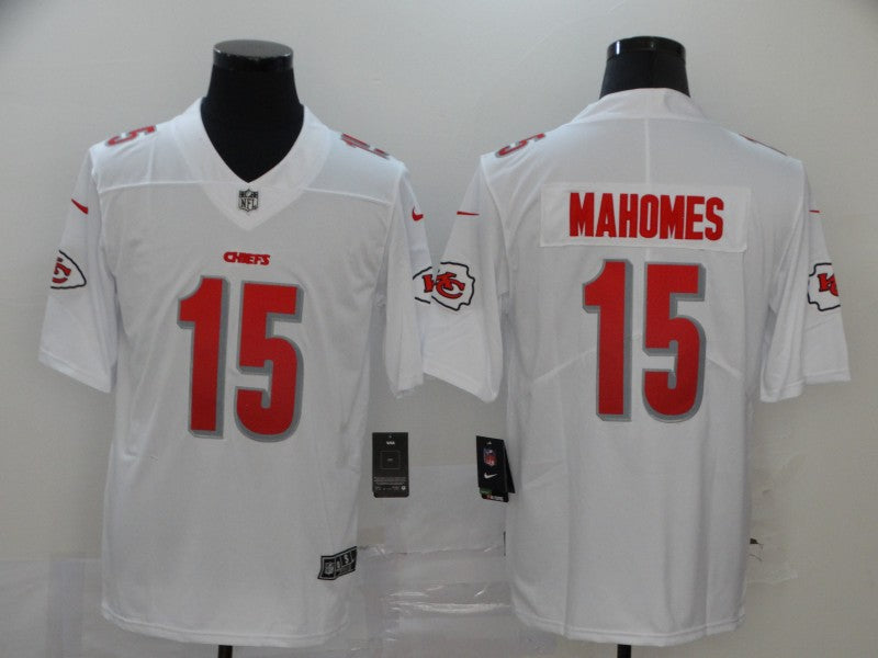 Men's Kansas City Chiefs #15 Patrick Mahomes White Player Game Jersey1