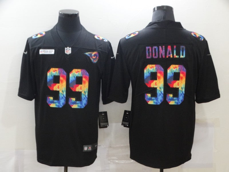 Men's Los Angeles Rams #99 Aaron Donald Black Player Game Jersey1