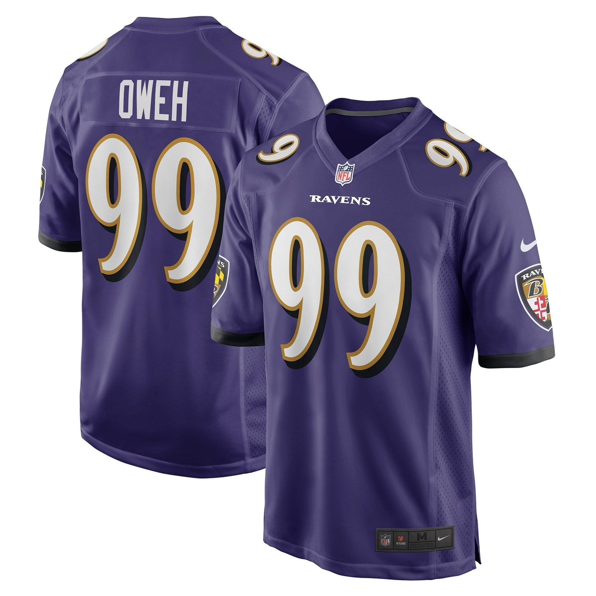 Odafe Oweh Baltimore Ravens Nike Game   Jersey - Purple